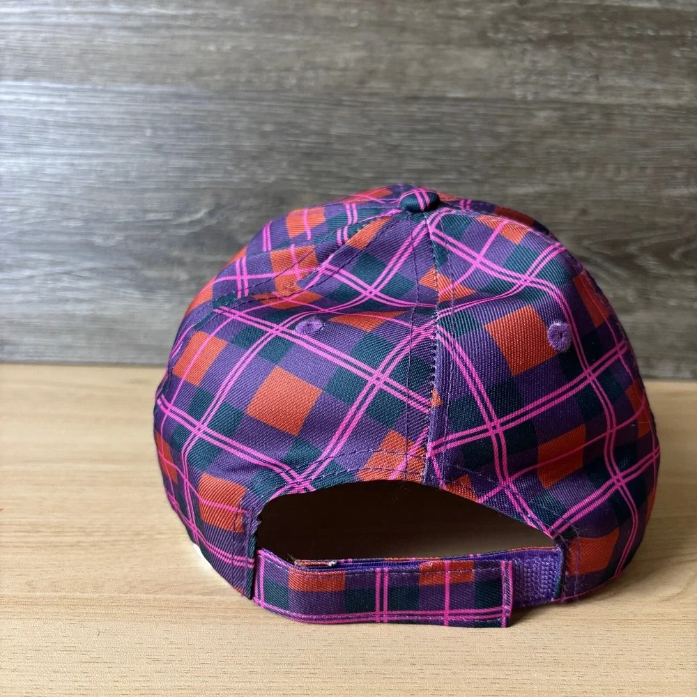 Savannah College Hat Cap Strap Back Womens Purple Plaid Art And Design